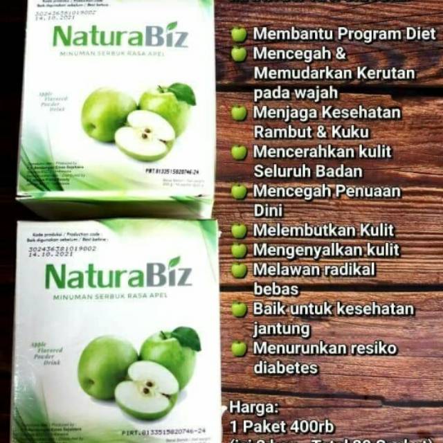 

Naturabiz minuman serbuk rasa apel untuk menurunkan berat badan