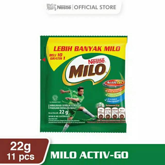 

Milo Activ-Go Sachet 22gr x 11 bks