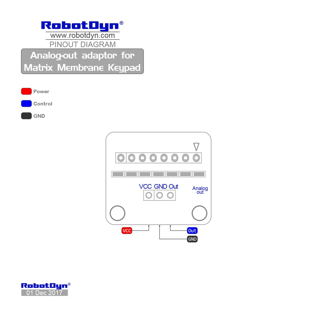 RobotDyn adaptor analog out for matrix membrane keypad original