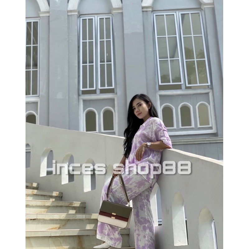 TIE DYE SET/TIE DYE SET LENGAN PENDEK/PAJAMAS TIE DYE