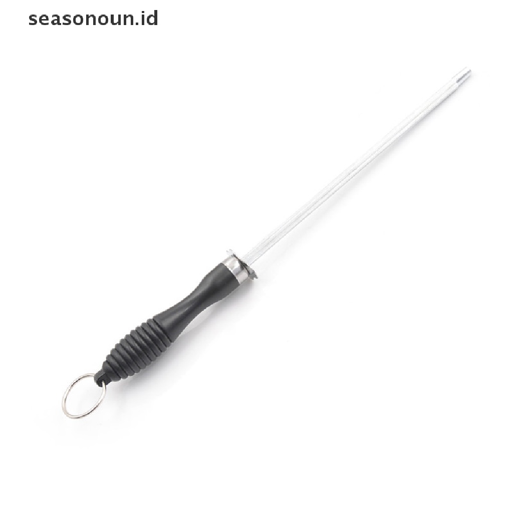 【seasonoun】 High Carbon Grit Diamond Knife Sharpener Rod Kitchen Sharpening Steel Stick .