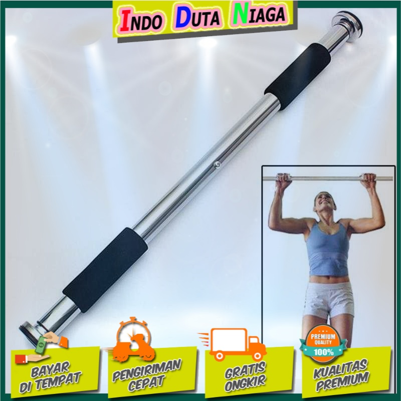 TaffSPORT Tiang Latihan Pull Up Pintu Solid Grip 62-100cm - HW139501