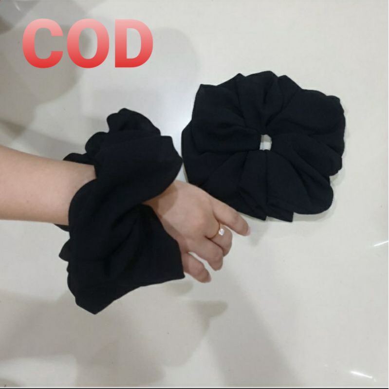 SCRUNCHIE HITAM INNER JUMBO CEPOL CIPUT