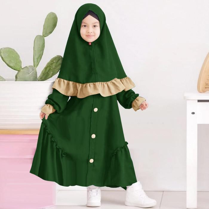 GAMIS ANAK PEREMPUAN BRISSA FASHION ANAK BUSANA MUSLIM BAJU GAMIS ANAK - NAVY