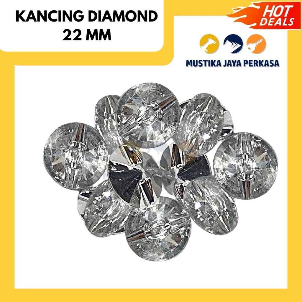 (50Pcs) Kancing Diamond Plastik 22 mm Kancing Kristal Sofa Miror Sandaran Divan Kancing Diamond