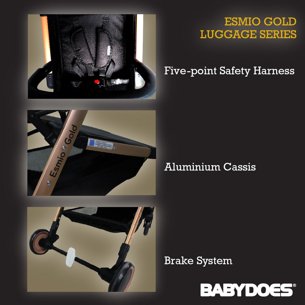 Baby Does Esmio Gold Baby Stroller / Stroller Kereta Dorong Bayi BabyDoes Esmio Gold