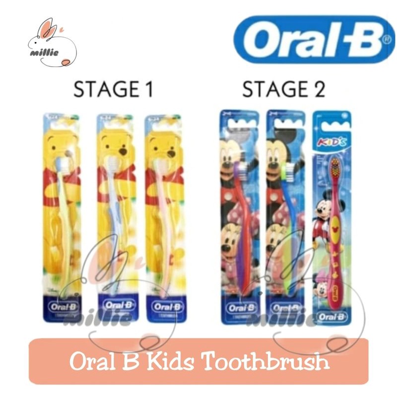 Oral B Sikat Gigi Bayi Anak Stage 1 ( 4-24M)  / Stage 2 ( 2-4Y)
