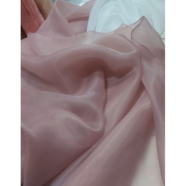 Kain Organza Polos / Organza Premium / Organza Silk Premium / Bahan Organza Grade A