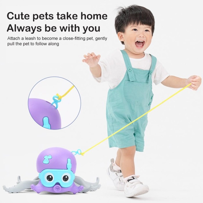 Mainan Bath Toy Move Sprayed Crawling Octopus Squid bisa jalan