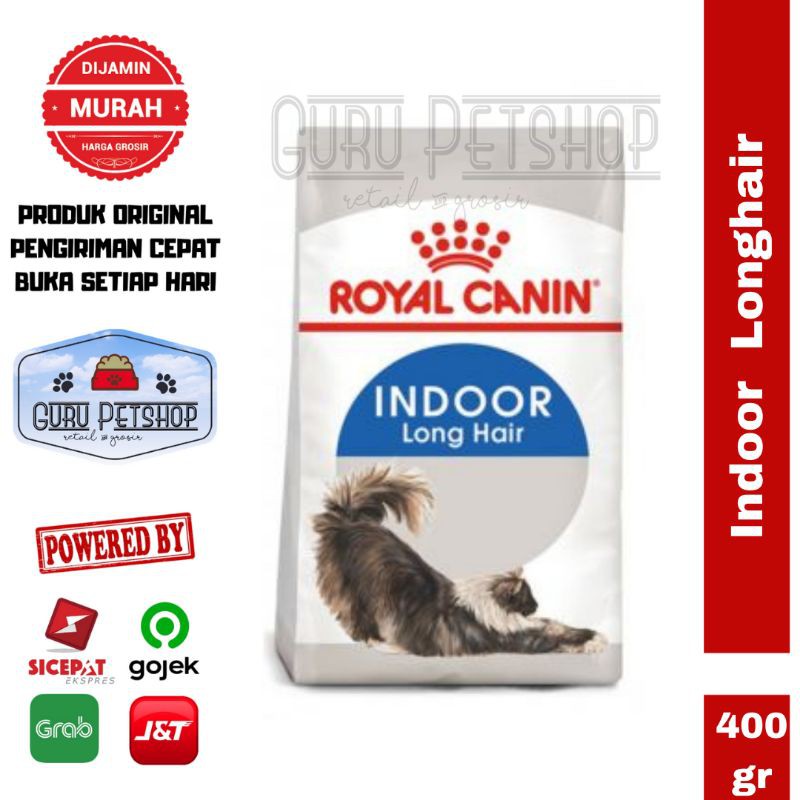 Royal Canin Indoor Longhair 400gr Freshpack / Makanan Kucing Anti Hairball