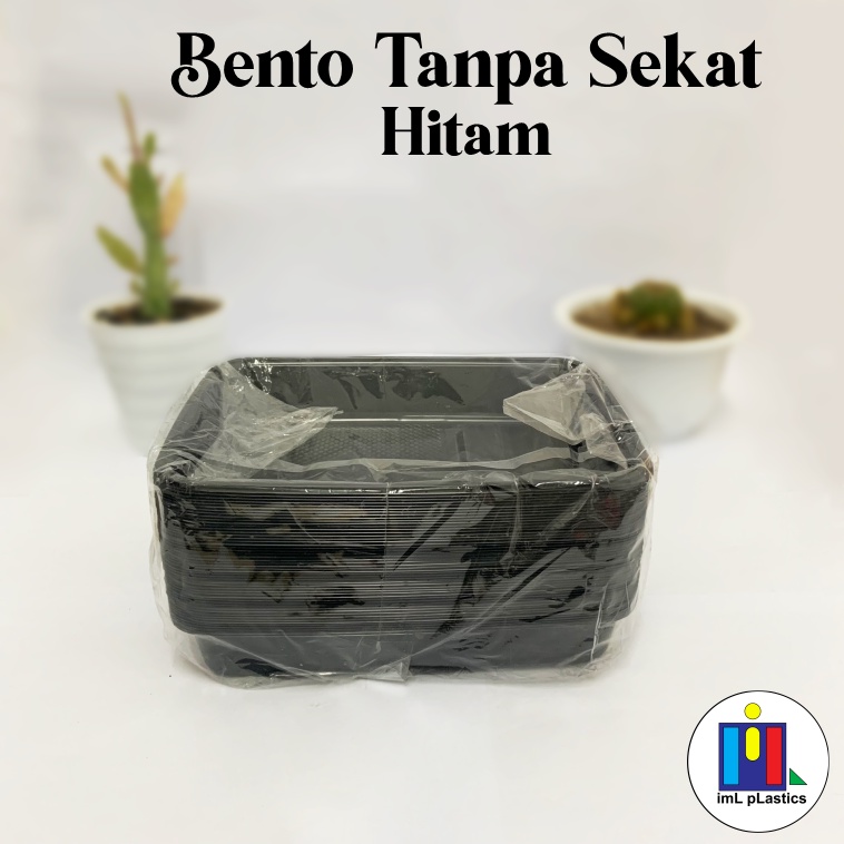 Mika/box/tray/kotak bento tanpa sekat+tutup - isi 50pcs