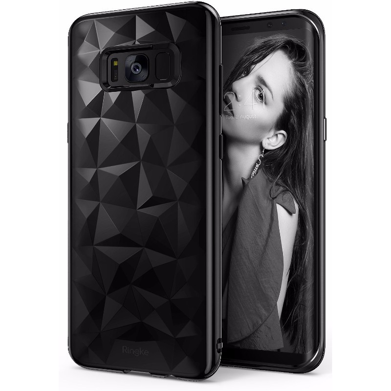 BARU!! REARTH GALAXY S8 PLUS (6.2\") CASE RINGKE AIR PRISM THIN TPU INK BLACK