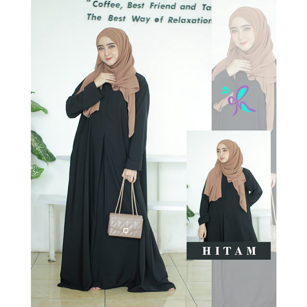 abaya WOLFIS syari muslim FASHION STYLE TERBARU basic polos