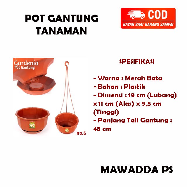 Pot Gantung Tanaman Cantik Taman Pot Gardenia Dengan Tempat Air