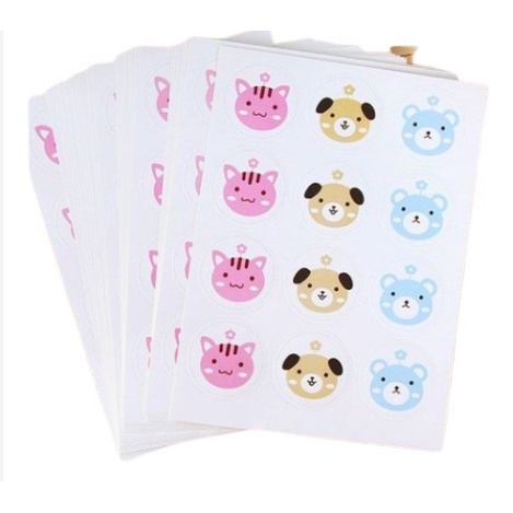 

sticker rabbit lucu stiker tempelan packing post it kue cake packing box bungkus