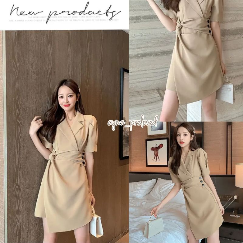 preloved dress button nude