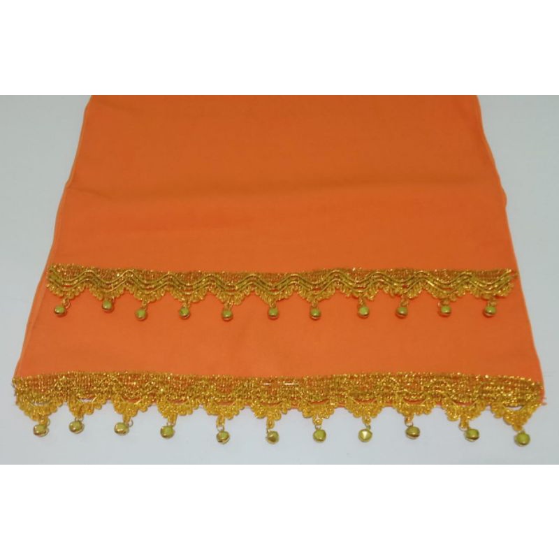 Sampur Tari / Selendang Tari Renda Lonceng-Oranye