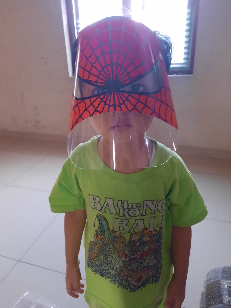 Face Shield Anak Topeng Bisa Buka Tutup Cowok