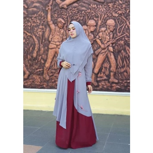 Avini Set - Gamis SYARI Bahan Ceruty PREMIUM