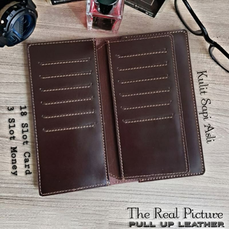 Dompet Pria Kulit Asli  Panjang Embos Kickers - 100% Kulit Sapi Asli