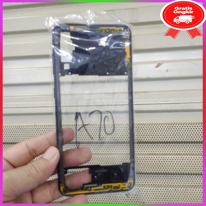 SPAREPART HP BEZZEL BEZEL TULANG TENGAH SAMSUNG A70 A705 MULUS HITAM BISA COD