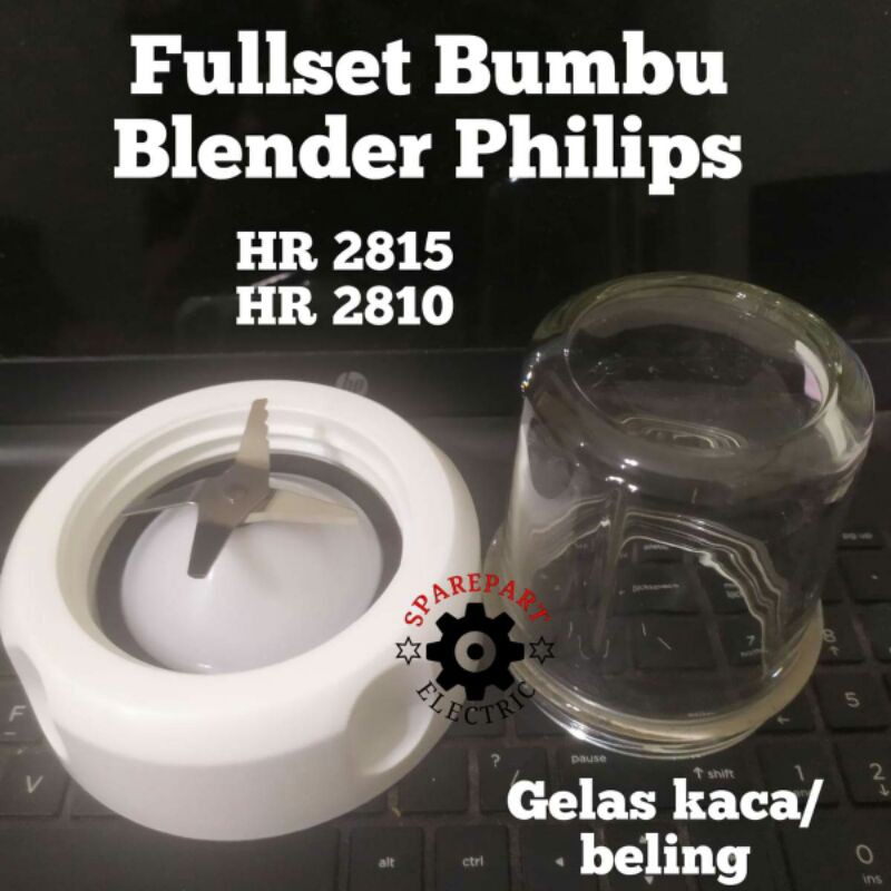 PROMO 1SET PISAU + GELAS BUMBU KACA BLENDER PHILIPS HR 2815 2810 PHILIPS LAMA JADUL