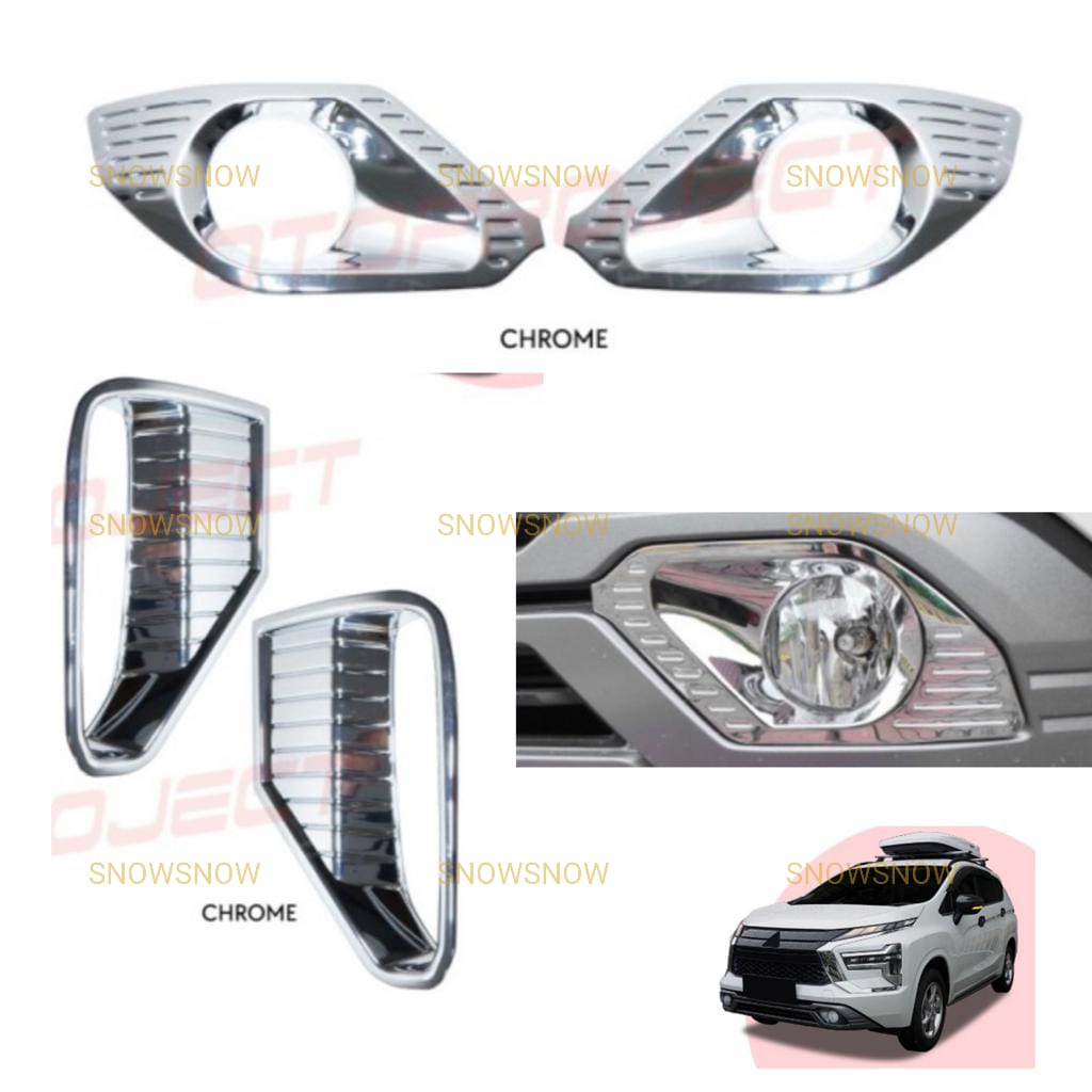 Paket Foglamp Reflektor Cover Xpander 2021 2022 2023 Up Carbon Chrome