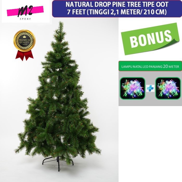 Pohon Natal 7 Feet / 210 CM Natural Drop Pine Tree Tipe-OOT