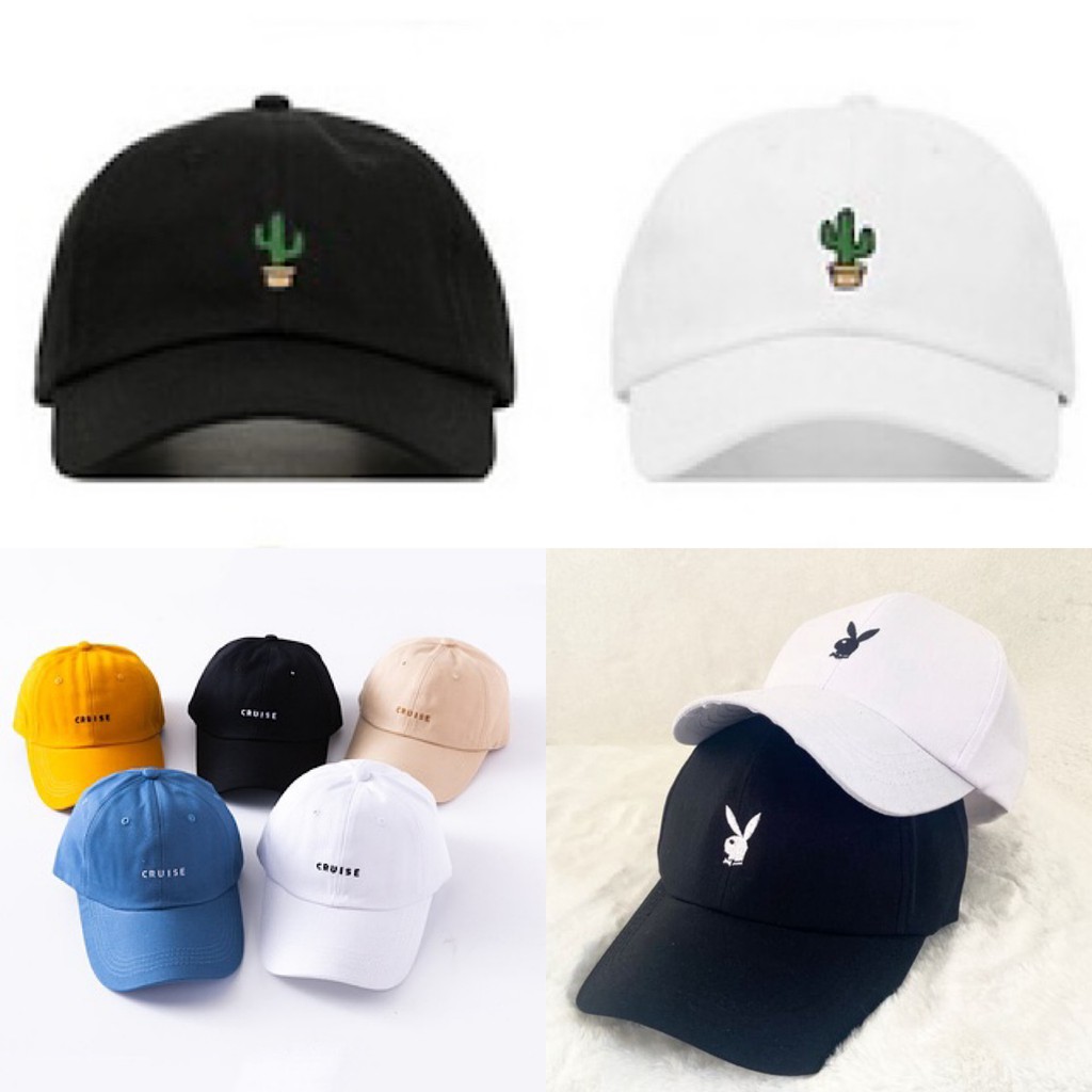 Topi Korea Bordir Cruise Playboy Kaktus Baseball Distro Dewasa COD