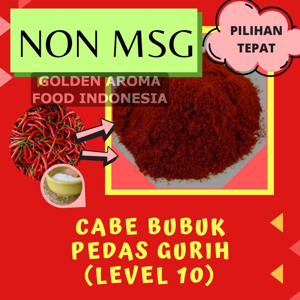 

Cabe Bubuk Pedas Gurih Level 10 Non MSG 1Kg Bubuk Cabe Pedas Gurih Level 10 Non MSG Makanan Kiloan Chilli Powder 1 Kg Super Pedas Aneka Bahan Instan Murah Enak Terbaik Kering Terjamin Halal Premium Sushi Bukan Harga Jual Aida Jepang Antaka Thailand
