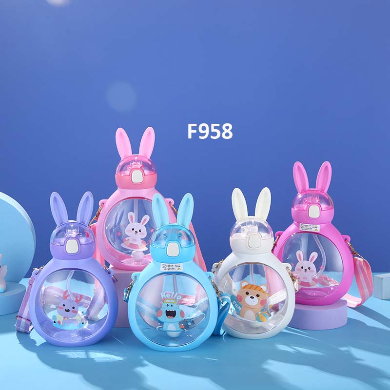 F958 Botol Minum Bunny  BOTOL MINUM ANAK LAKI LAKI PEREMPUAN BOTOL MINUM LUCU BOTOL MINUM 550 ML BOT