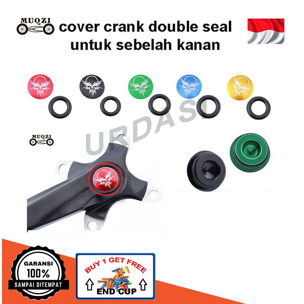 Baut Tutup Penutup Crank/Engkol sepeda sebelah kanan Hollowtech MTB sepeda lipat (GRATIS END CUP)