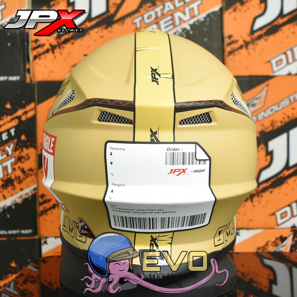 HELM JPX CROSS_HUMAN INSIDE RAN - CAPPUCINO DOFF ORIGINAL HELM JPX CROSS MOTIF RANS SPECIAL EDITION JPX TERBARU HELM CROSS TRAIL KLX JPX HELEM CROSS JPX HUMAN INSIDE RANS HELM JPX TERBARU