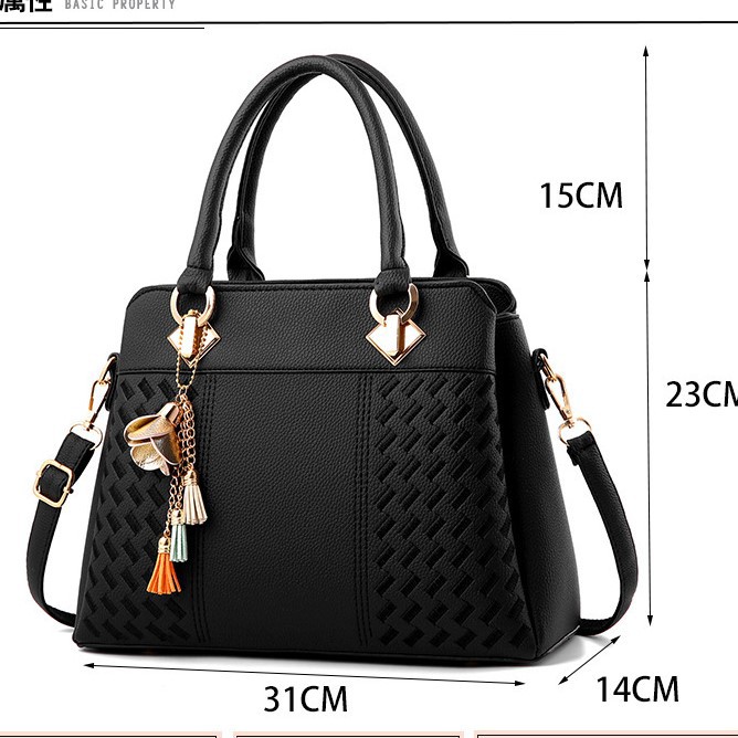 Tas Selempang Wanita Handbag Import Cewek Korea Fashion Merah Hitam Perempuan BG-007