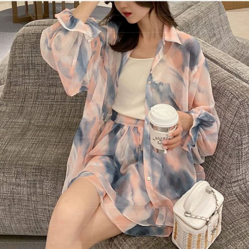 MDLV ~ 6552 CIRRUS TIE DYE SET (3IN1) / STELAN KOREA KEKINIAN / SET WANITA / FASHION IMPORT WANITA