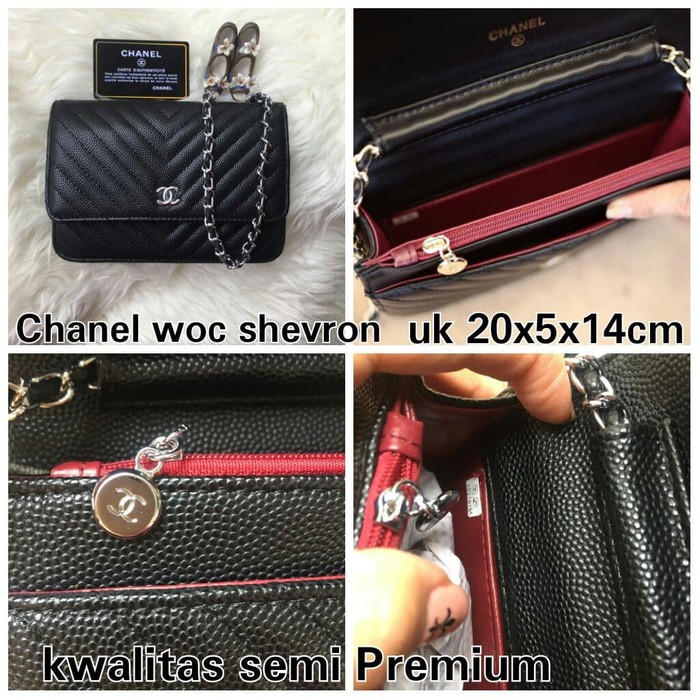 CHANEL WOC CEVRON CAVIAR 20*5
