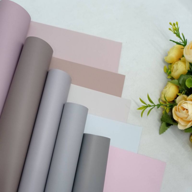 Korean Flower Wrapping Paper 2 Color  Free Packing Cellophane flower Wrapping bicolor doubleside  Ke