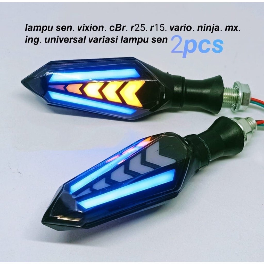 PAKET LAMPU 2 IN 1 LAMPU SEN+LAMPU STOP PROJIE UNIVERSAL MOTOR VIXION,CBR,NINJA,NEW VARIO.MX