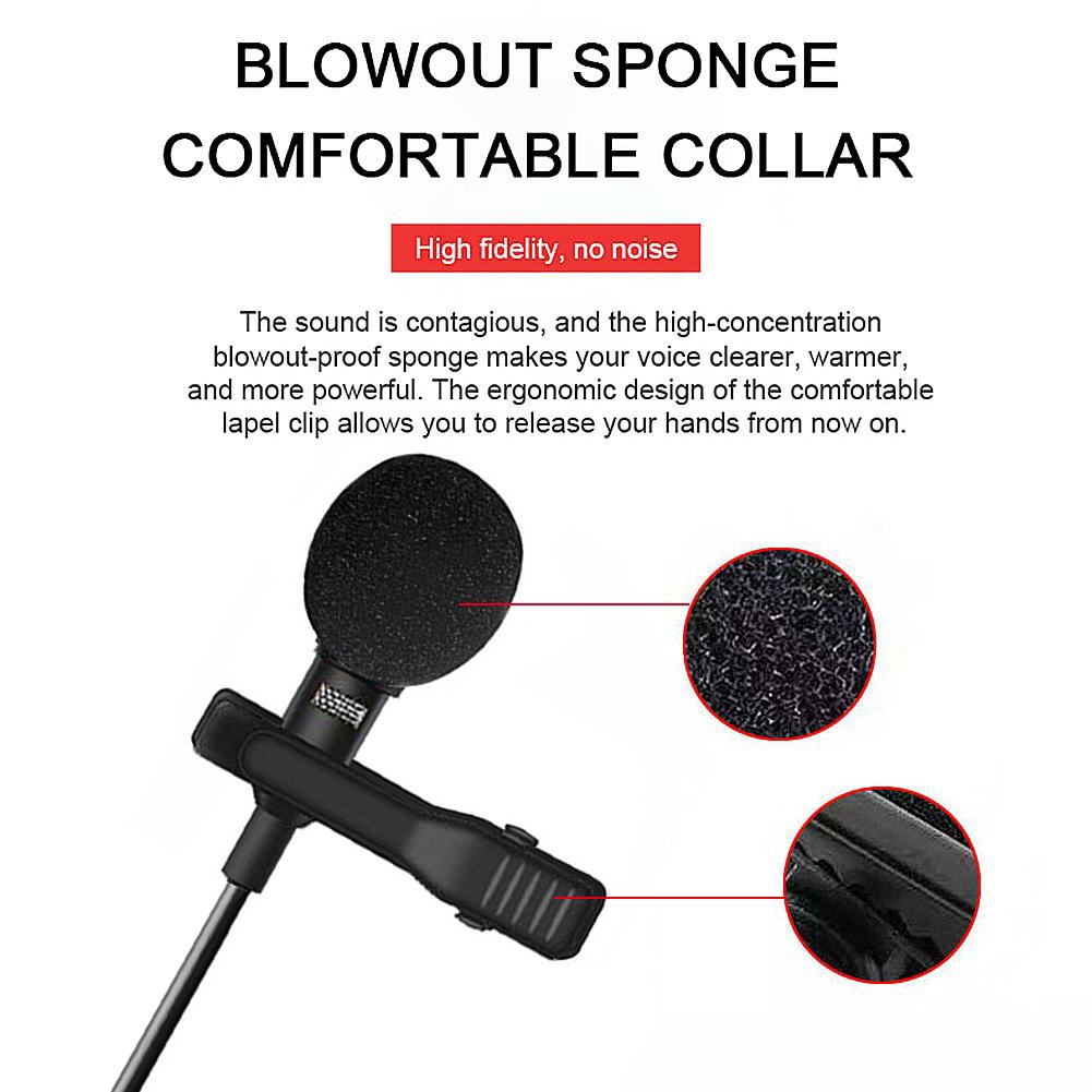 Lapel Mini Clip-On Klip On Hands-Free Type-C USB Recorder Mic Microphone Universal Portable Mikrofon Mini HD Tipe-C Plug Mic