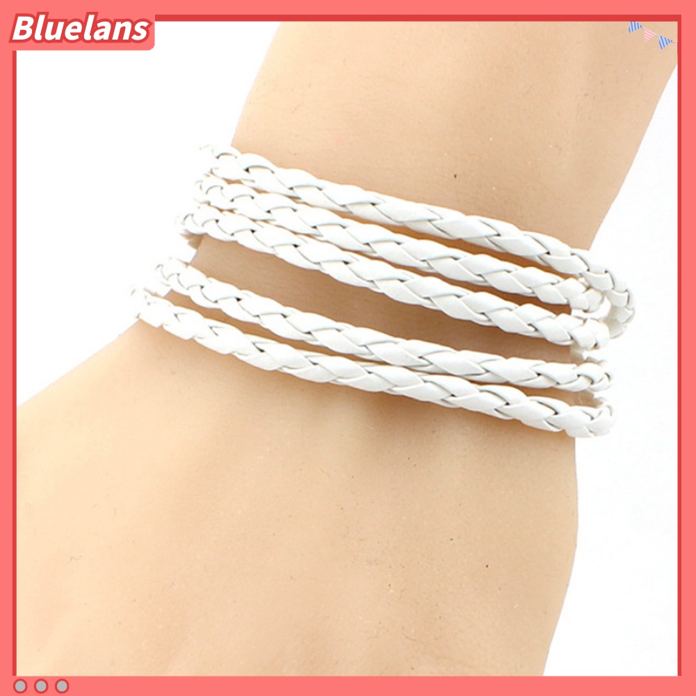 Gelang Tali Kulit Kepang Dengan Gesper Magnetik Untuk Unisex