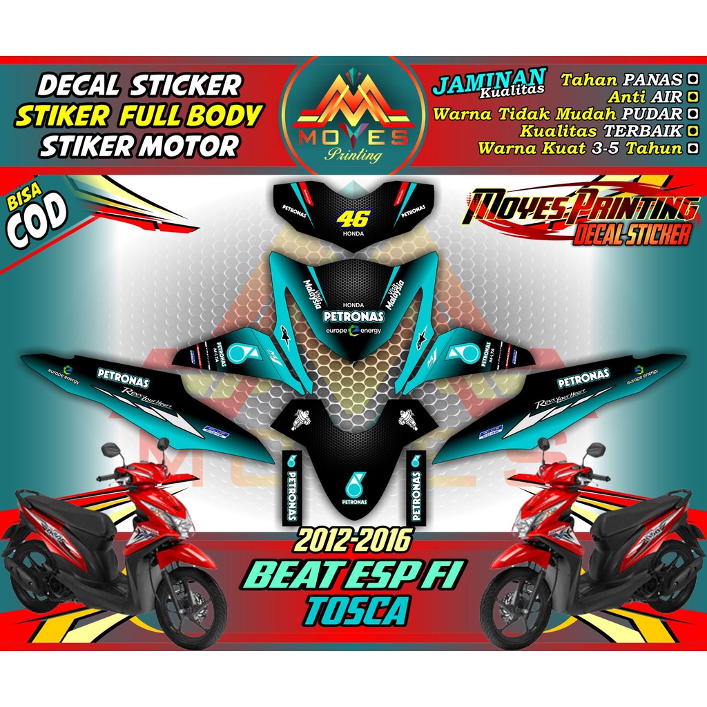 cutting stiker full body motor beat esp fi 2012 2016 stiker srifing full body