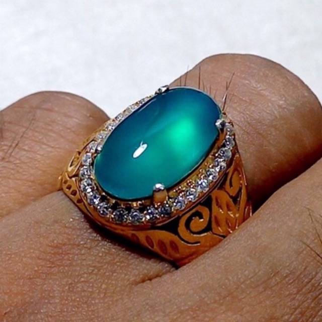xxSOLD OUTxx CINCIN BATU BACAN DOKO ASLI SUPER KRISTAL NATURAL HQ - RING PERAK MICROSETTING