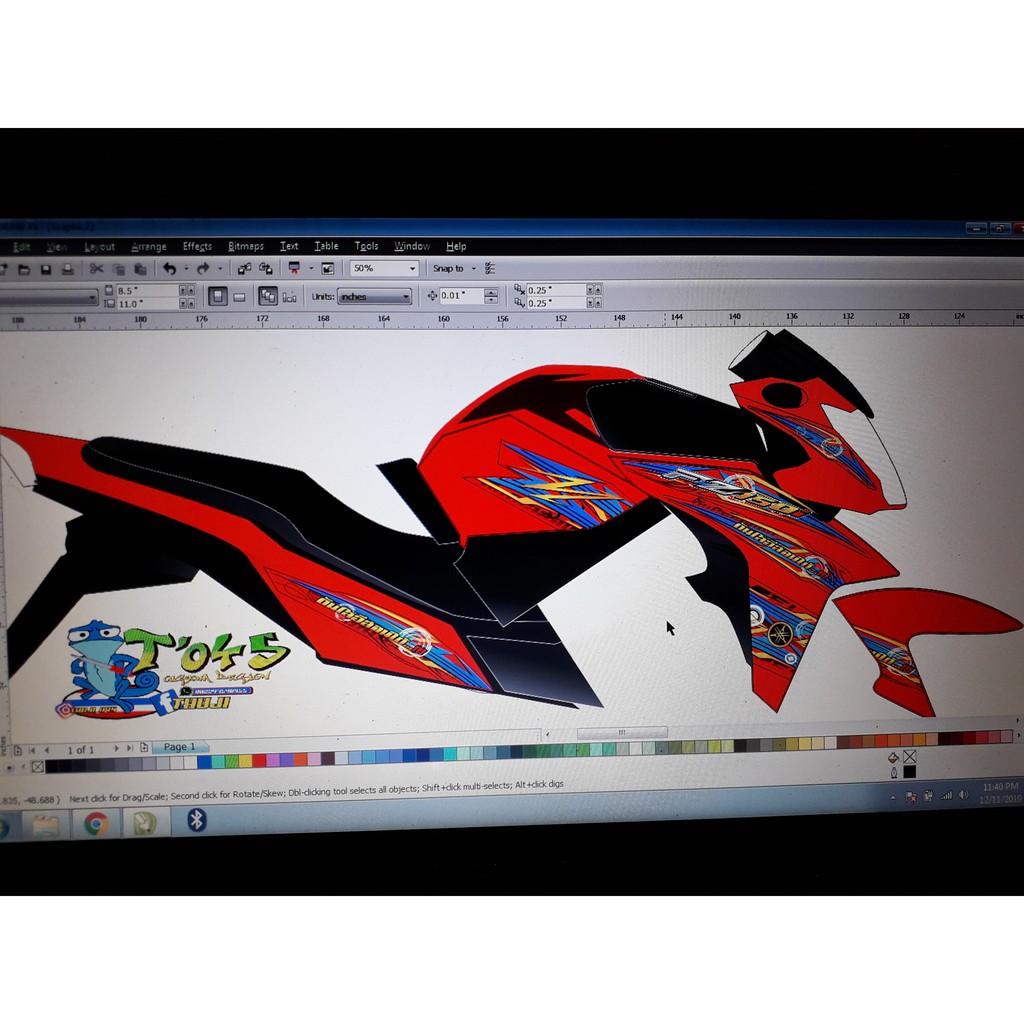 Striping vixion new advance fz 150i NVA custom transparan uv