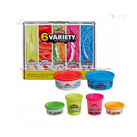 Play Doh 6Variety Pack Ensemble Kit Mainan 1Set Slime Cloud Krac