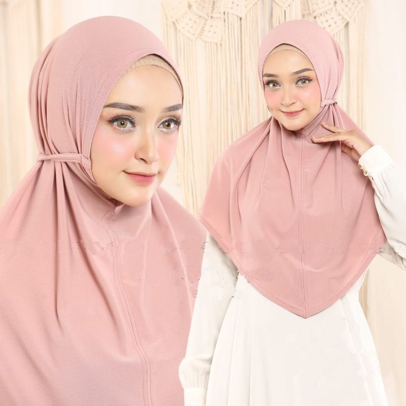 Hijab Bergo Mecca Non Pet Tali Instan Daily Jilbab Jersey Original Premium Pusatgrosir_solo