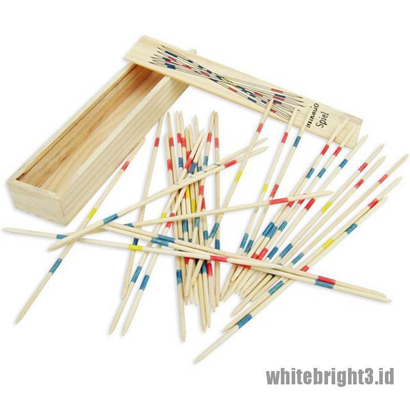 (white3) Mainan Stik Kayu Retro Tradisional