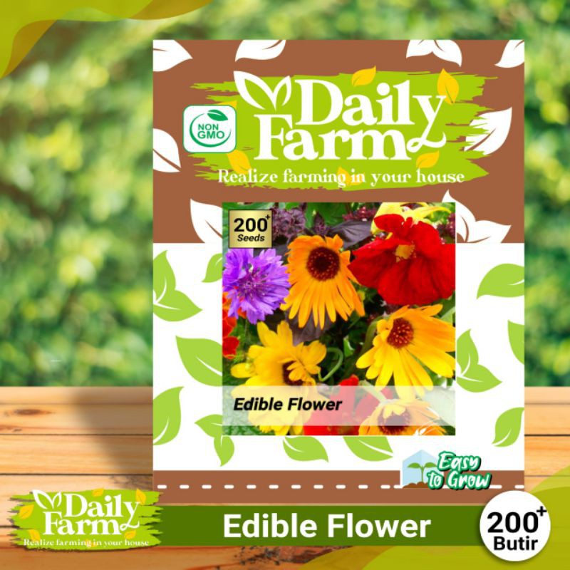 DF Benih Bunga EDIBLE FLOWER MIX 200 Butir Daily Farm Bibit Tanaman ...