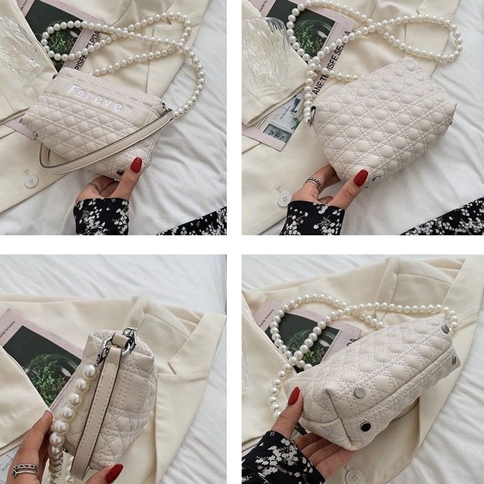 BJ15792 - BEIGE/BLACK/BLUE/GREEN - TAS SLEMPANG JINJING TOTEBAG HANDBAG SHOULDERBAG BAHU TALI MUTIARA IMPORT TAS WANITA FASHION IMPORT MODIS ELEGAN TERMURAH TERLARIS TERBARU BAGSTORE JAKARTA TAS BATAM ZCJ2514 ELJ5792