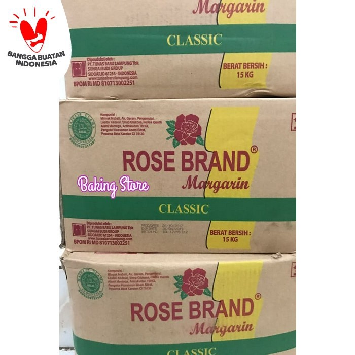 

Mentega Kuning Margarin - Rose Brand Classic 15kg Eksp