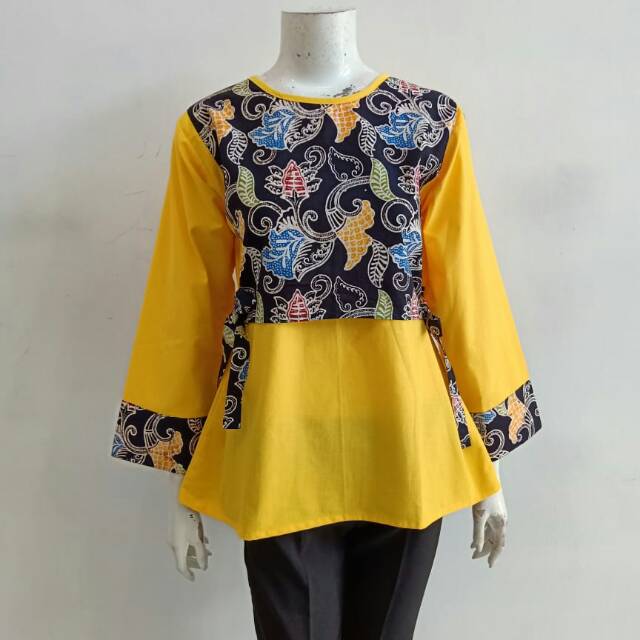 Blus Gempi Colet | Atasan Bahan Kombinasi Batik Murah